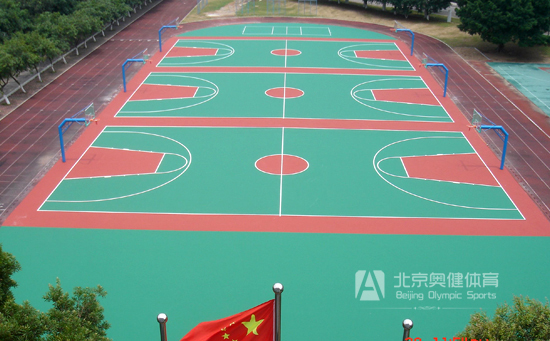 硅PU塑膠球場(chǎng)面漆施工圖