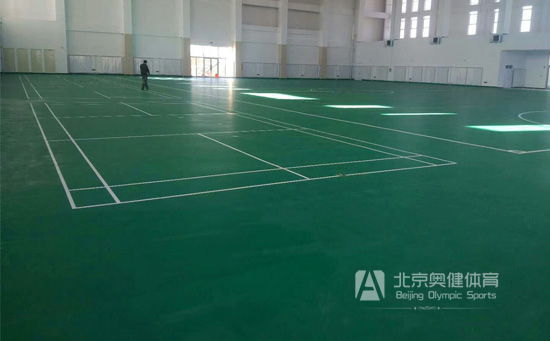 羽毛球場(chǎng)pvc塑膠地板施工