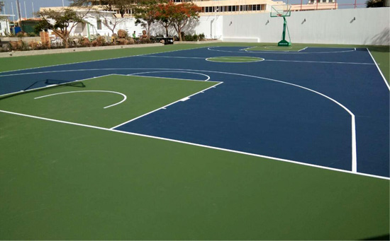 進口彈性丙烯酸籃球場圖片