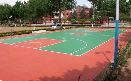標準5mm厚硅pu籃球場地圖片
