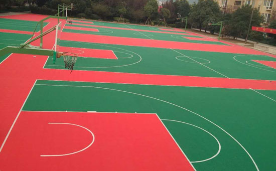 標準學校懸浮地板籃球場地圖片