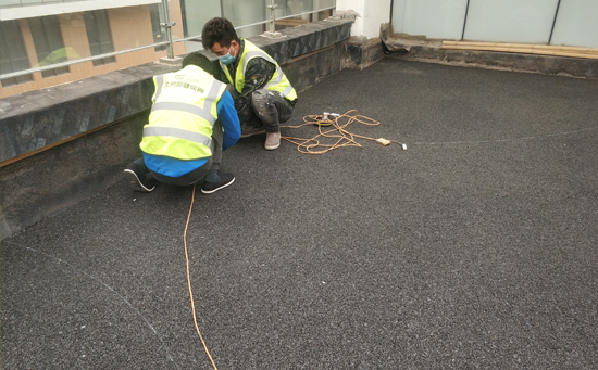 露臺epdm塑膠地面圖案放線