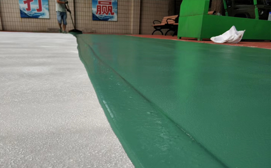 網(wǎng)球場紋理層施工