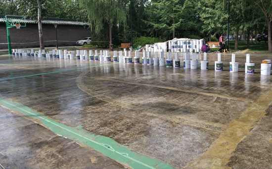 修補后的硅pu球場裂縫