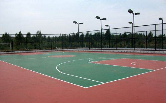 塑膠籃球場圖片