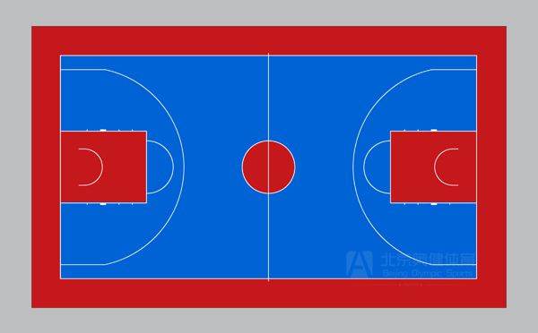 塑膠籃球場平面圖圖片