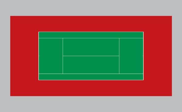 標(biāo)準(zhǔn)塑膠網(wǎng)球場平面圖片